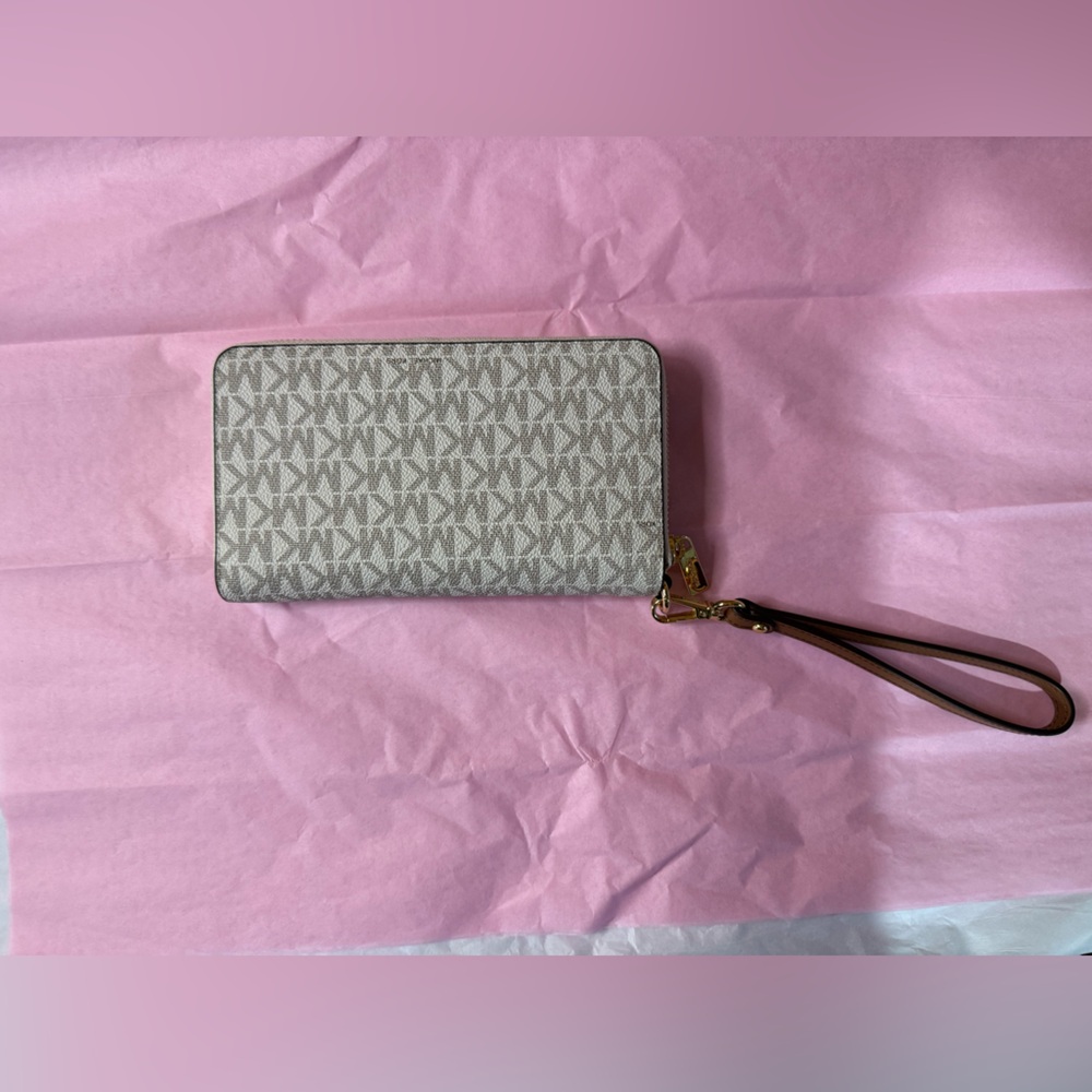 NWT Michael Kors Brown and Cream Wallet - Picture 2 of 4